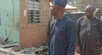 Abounu visits teacher who lost 3 children to midnight fire in Otukpo