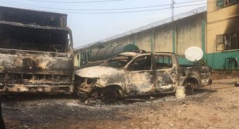 BREAKING: Gunmen bomb Police Headquarters, free detainees in Imo