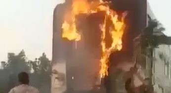 NRC train guts fire on Warri-Itakpe corridor