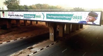 Osinbajo’s presidential campaign banner spotted in Abuja