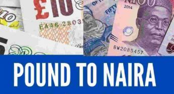 Black market pounds to naira exchange rate today 24 March 2022