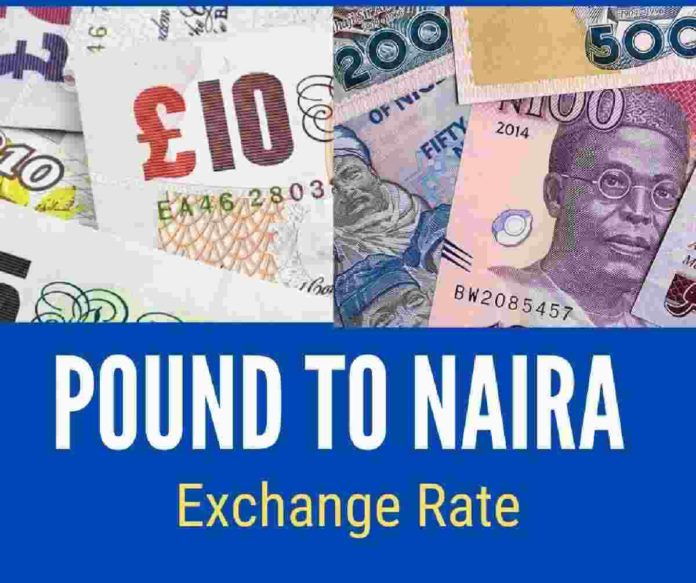 Black market pound to naira exchange rate today, 25 April 2022