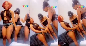 Nigerian strippers filmed praying before resuming work (Video)