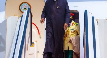 PHOTO NEWS: President Buhari returns to Nigeria from Ethiopia