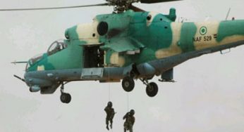 Military helicopters bomb 20 bandits near NDA Kaduna