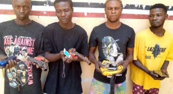 Two locally made pistols, four suspects arrested as NSCDC raid criminal hideouts in kwara