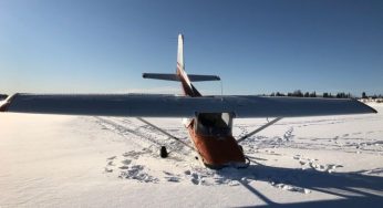 Pilot escapes death after plane crashes on frozen lake in central Alberta