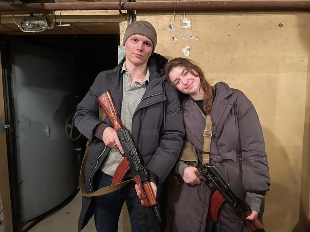 Ukrainian couple takes up arms to defend their nation 24 hours after wedding