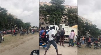 BREAKING: Crisis hits Lekki as truck crushes two dispatch riders to death