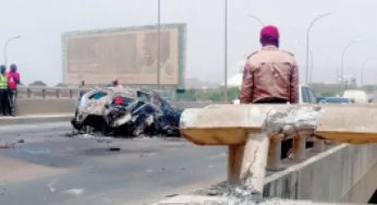 Driver, passengers escape as car catches fire along Dutsen-Alhaji junction, Abuja