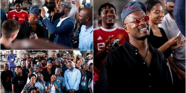 Watch moment Manchester United Legend, Patrice Evra visits Lagos