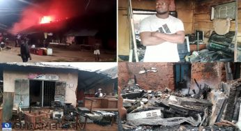 Goods worth millions burnt as fire razes shops in Edo