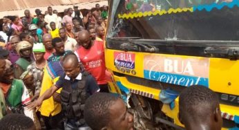 Five crushed to death as trailer rams into shops in Auchi