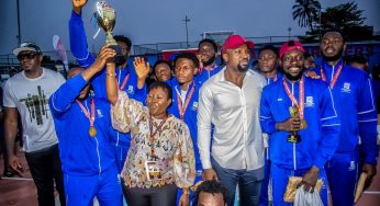 Igoche Mark, NBBF president rewards NUGA basketball winners in Lagos