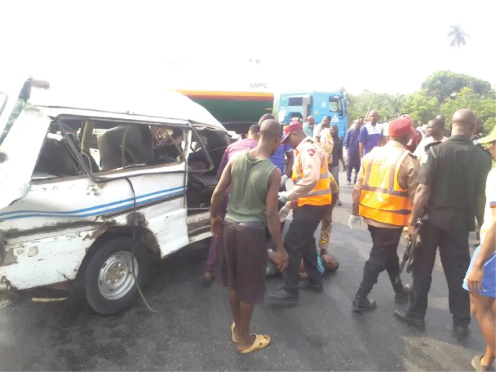 Four die, many injured as commercial bus summersaults in Ondo