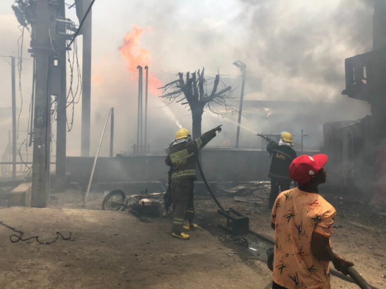 Tanker explodes at Mushin petrol station, three-storey building burnt