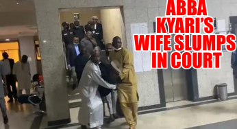 BREAKING: Drama as Abba Kyari’s wife slumps in court (Video)