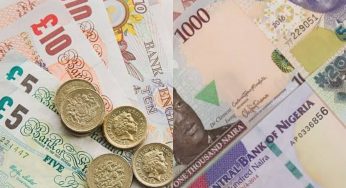 Black market pounds to naira exchange rate today, April 22, 2022