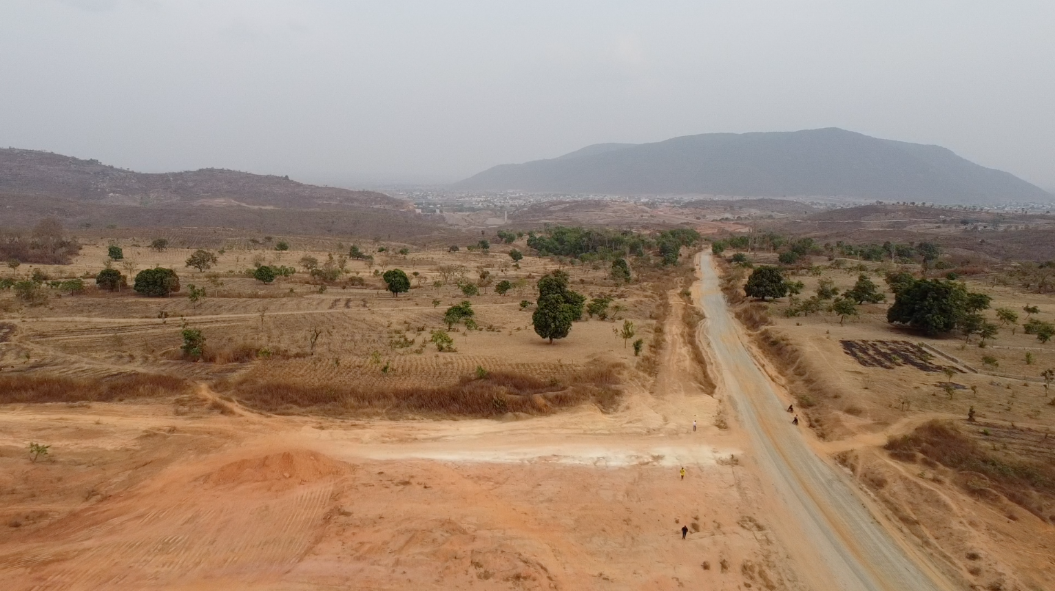 Aerial view of Apo-Karshi road