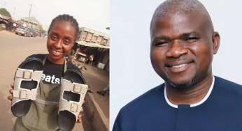 Eneh John: Terver Akase to pay Benue female shoemaker’s school fees, patronise her