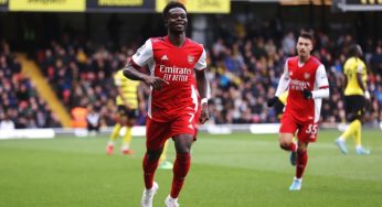 EPL: Bukayo Saka shines as Arsenal down Watford 3-2