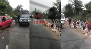 Police, Osun resident loot drinks from truck involved in accident