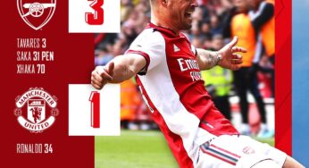 Arsenal vs Manchester Utd: Gooners beat Red Devils 3-1