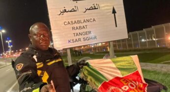 Kunle Adeyanju: Nigerian man riding ‘okada’ from London to Lagos finally enters Africa