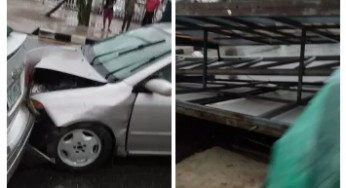 Tragedy as rain uproots billboard in Lagos