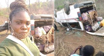 Fully-loaded Benue Links bus somersaults in another terrible accident