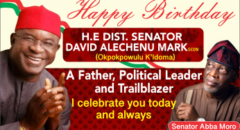 Abba Moro greets David Mark at 74
