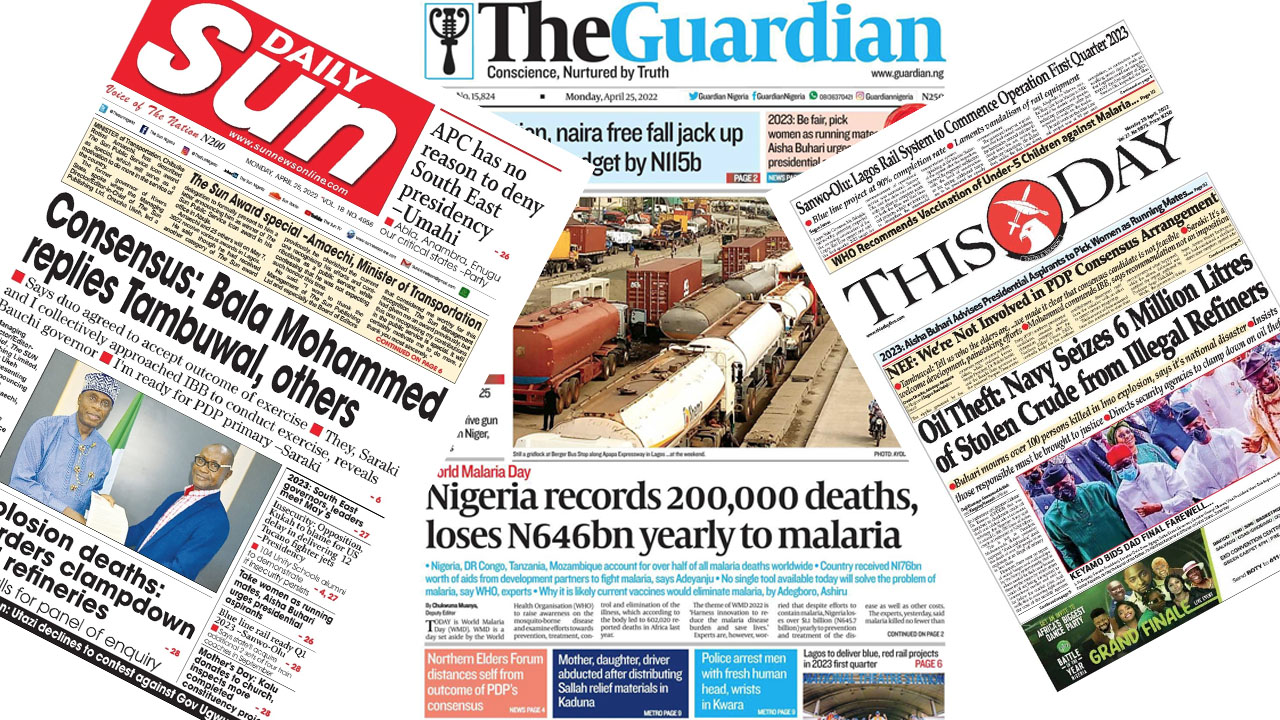 Nigeria News Today: Top Naija news and newspaper headlines for October 22