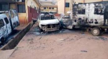 BREAKING: Gunmen raze LG Secretariat, Magistrate Court in Anambra (Photos)