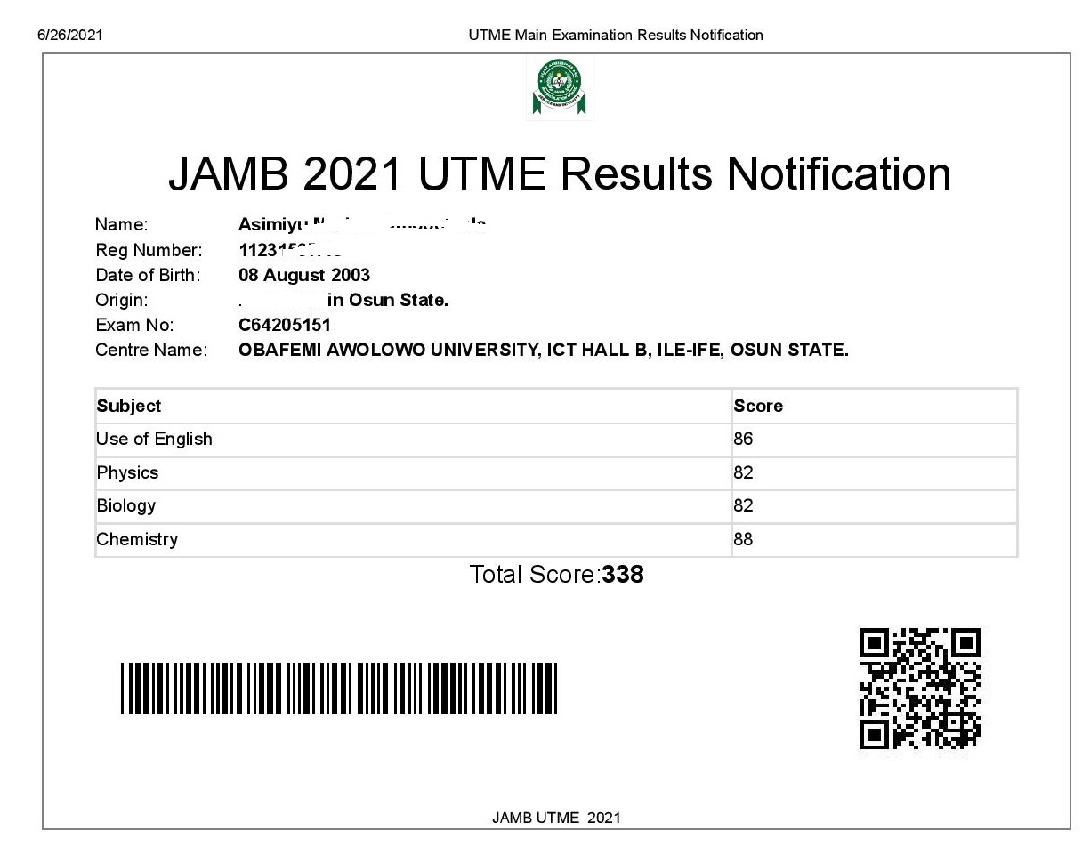 check JAMB result 2022 online www.jamb.gov.ng Student Arrive Platform