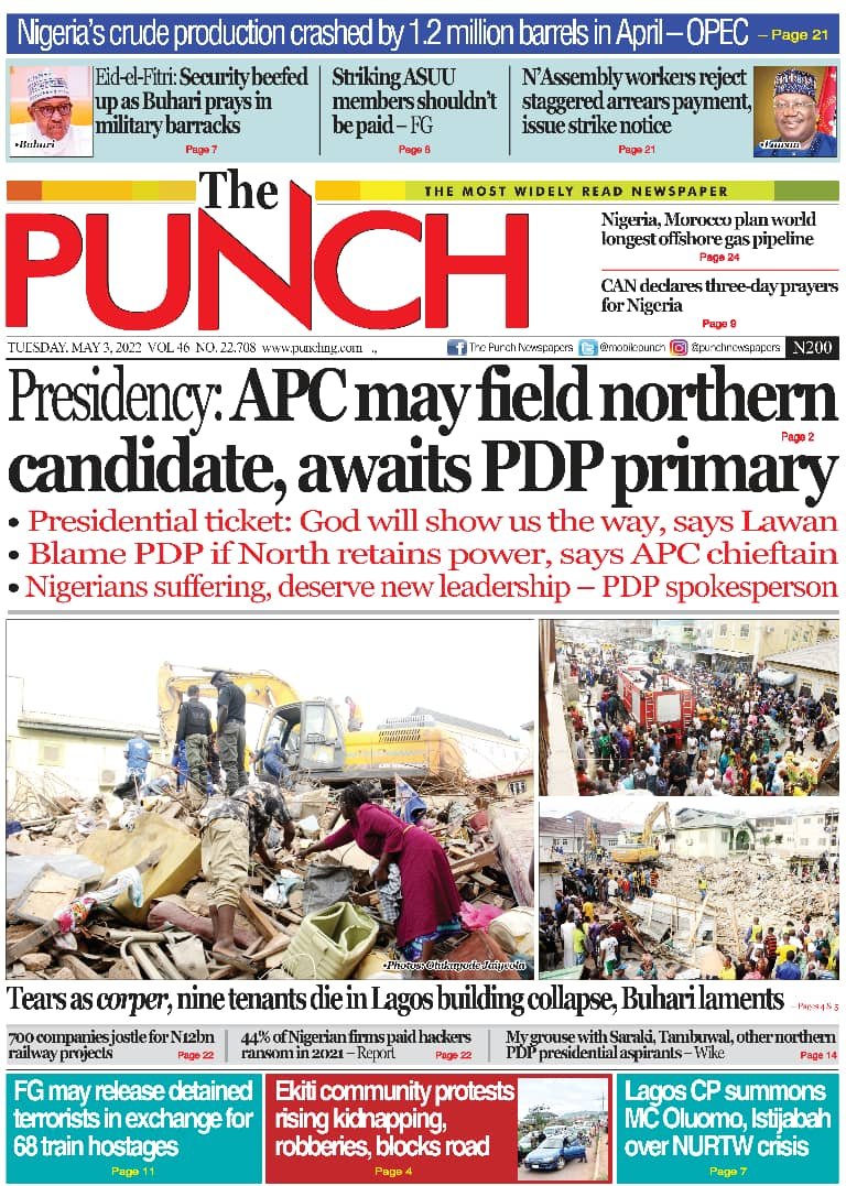 Nigeria Newspaper review: Top headlines from today’s newspapers