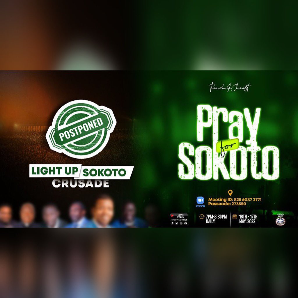 Deborah Samuel: Pastor Adeboye postpones Sokoto crusades, give reason
