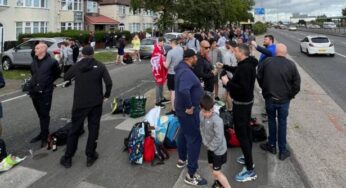 Drama as Liverpool supporters stranded at Rocket as coach drives pass them