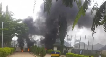 Same Global Estate in Lokogoma on fire