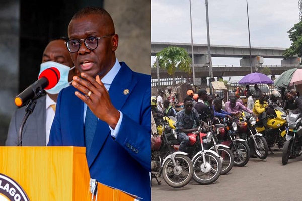 Sanwo-Olu bans Okada in six Lagos local councils (Full list)