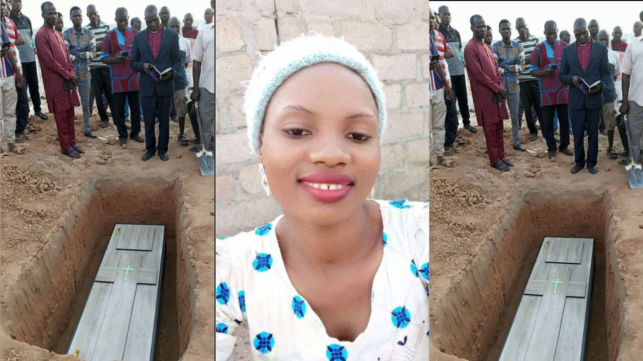 Burial photos of Deborah Samuel