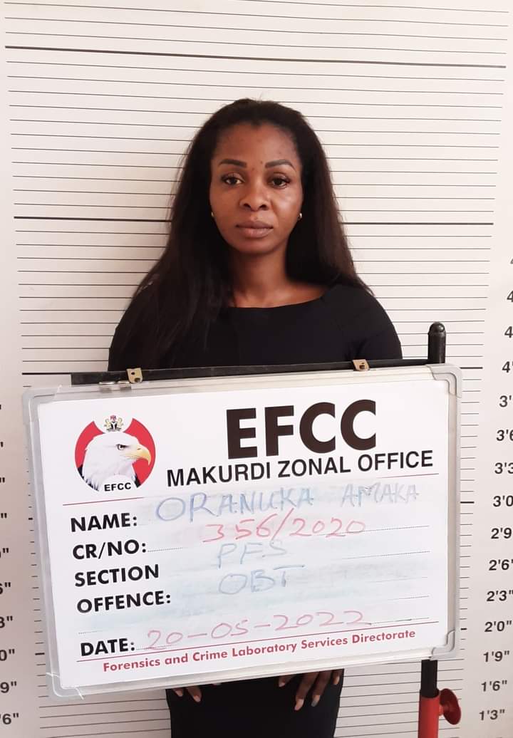 EFCC arraigns woman for n10m fraud in Makurdi