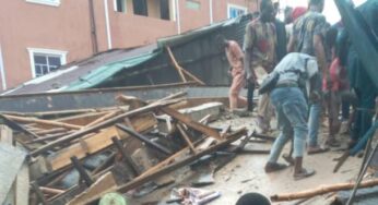 BREAKING: One Killed as 2-storey building collapses in Lagos