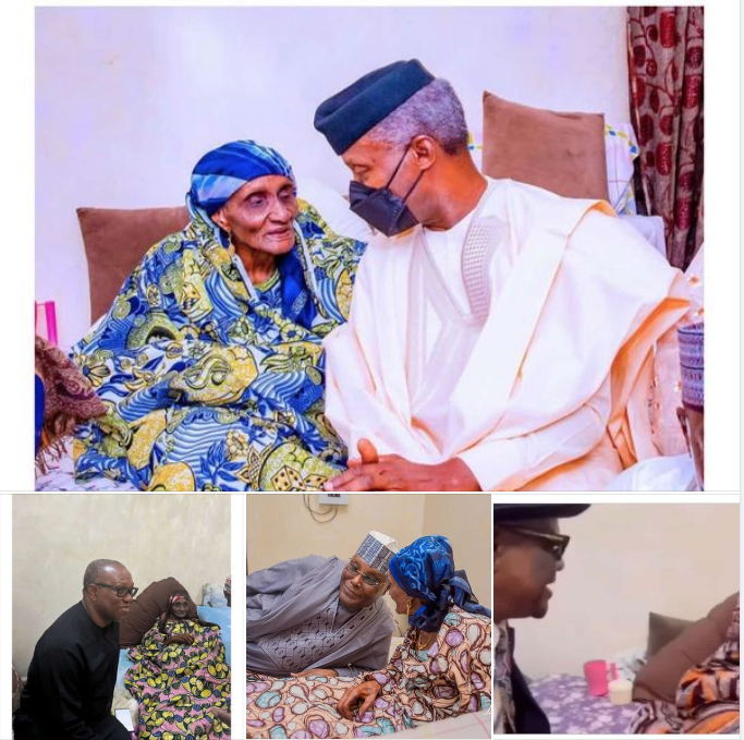 Pictures of presidential aspirants with Yar’Adua’s mother