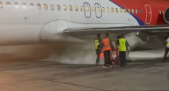 Dana Airline aircraft catches fire during take off