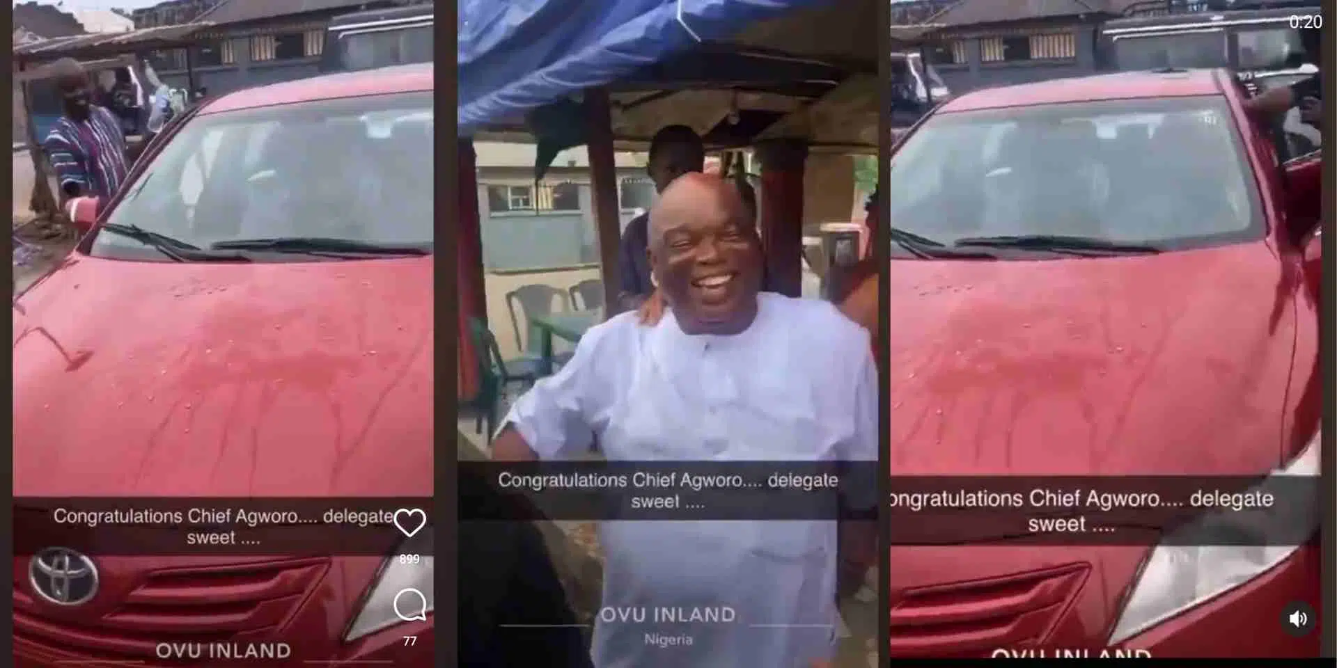 Excited party delegate shows off new car after primary elections (Video)