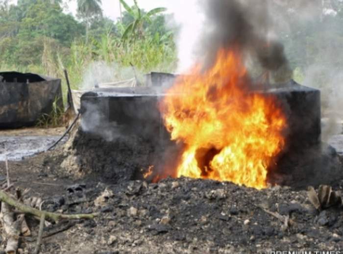 Three killed as fire explosion occurs at illegal refinery in Abia