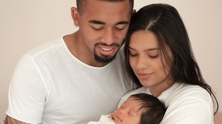 Manchester City star, Gabriel Jesus, Raiane Lima welcome newborn baby