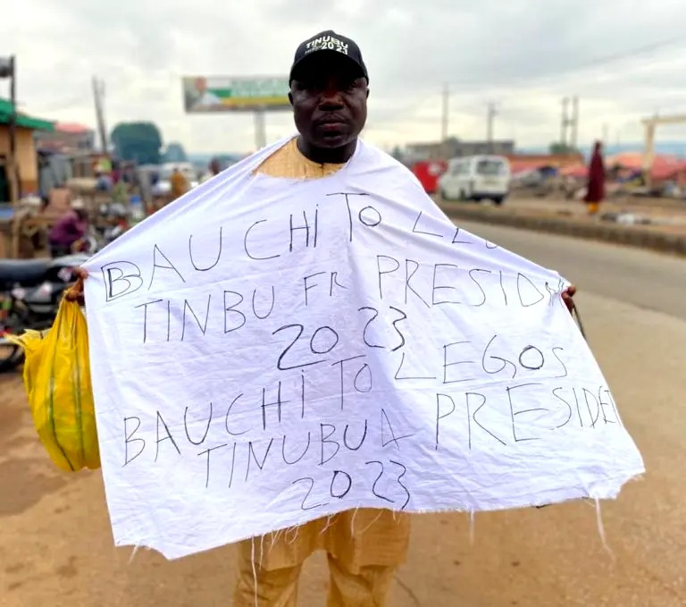 51-year-old man treks from Bauchi to Lagos for Tinubu