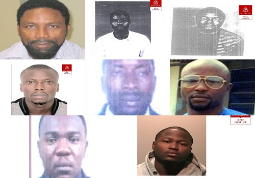 Identities, faces of 8 Nigerians on INTERPOL’s wanted list