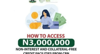 Direct link to access up to 3million naira CBN loan 2022